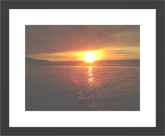 Sunset Photograph Mancora, Peru - Framed Print