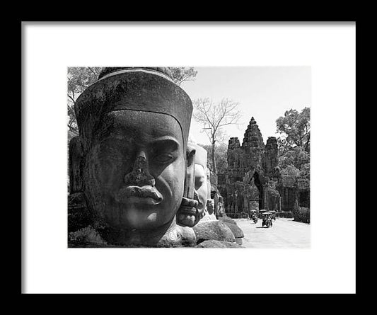 South Gate of Angkor Thom - Framed Print