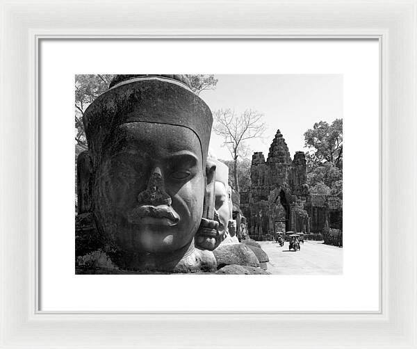 South Gate of Angkor Thom - Framed Print