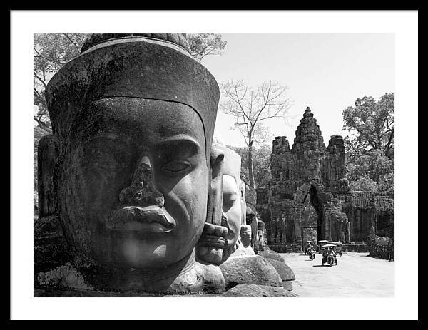 South Gate of Angkor Thom - Framed Print