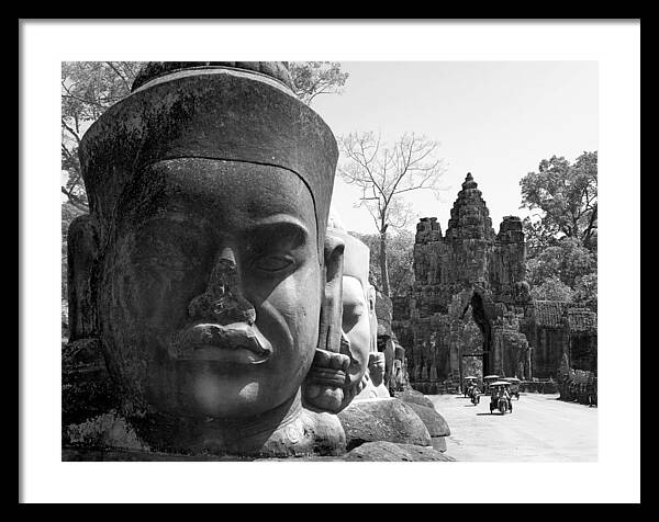 South Gate of Angkor Thom - Framed Print