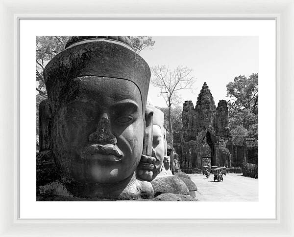 South Gate of Angkor Thom - Framed Print