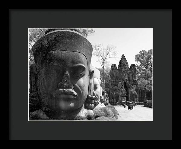 South Gate of Angkor Thom - Framed Print