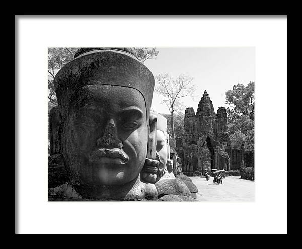 South Gate of Angkor Thom - Framed Print