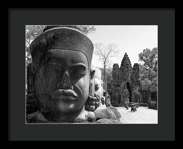 South Gate of Angkor Thom - Framed Print