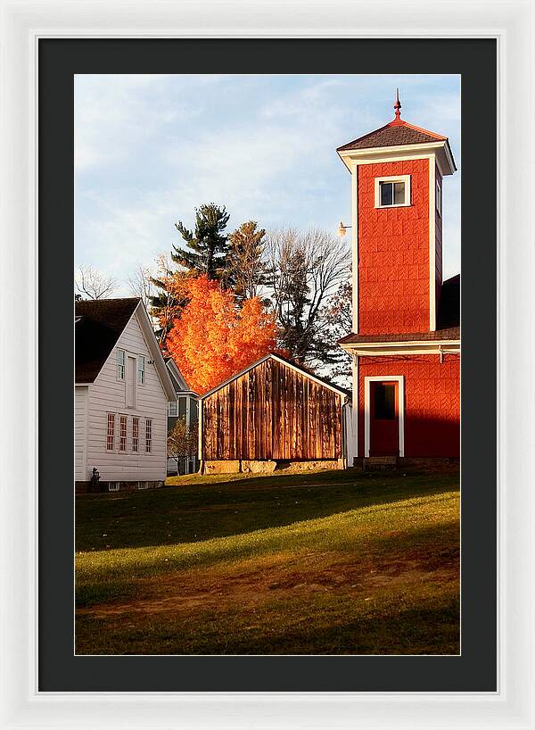 Fire House Autumn - Framed Print