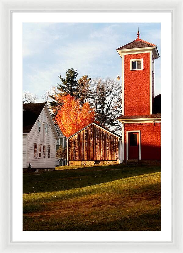 Fire House Autumn - Framed Print