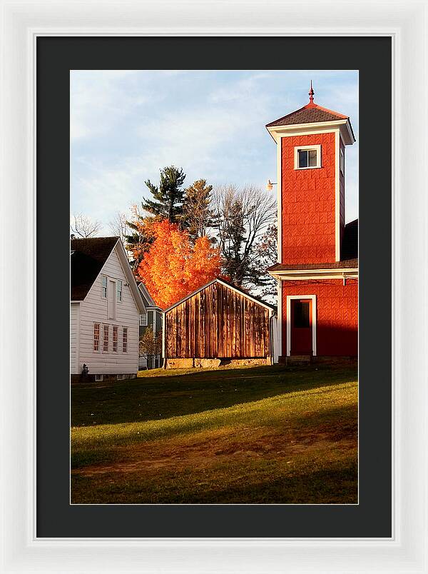 Fire House Autumn - Framed Print