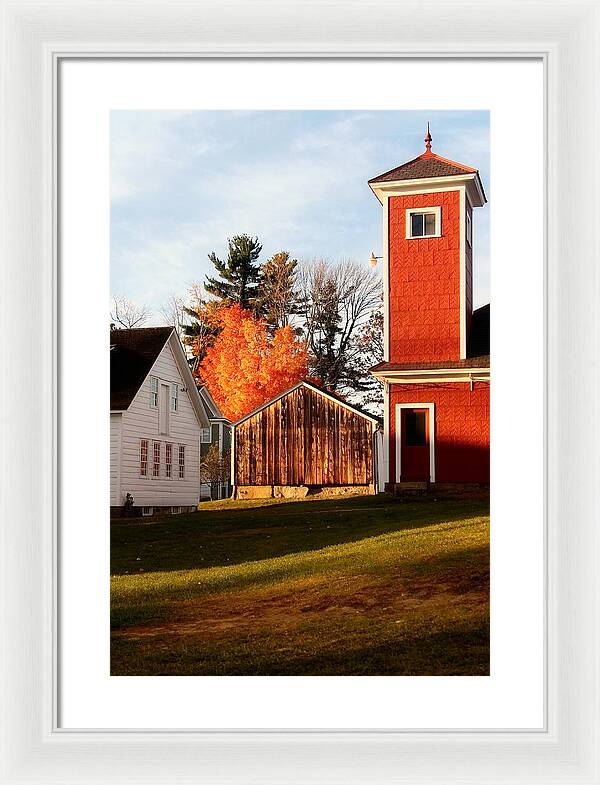 Fire House Autumn - Framed Print