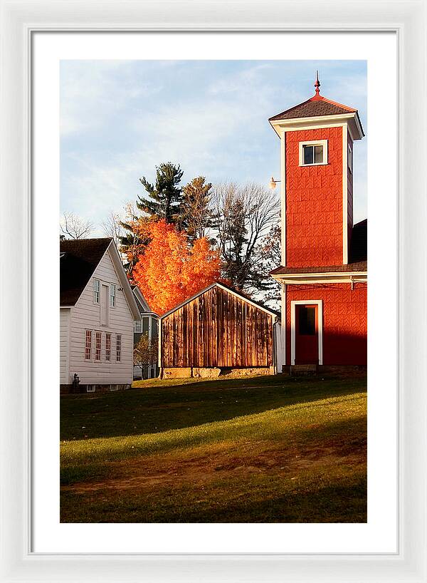 Fire House Autumn - Framed Print