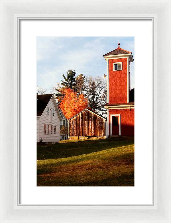 Fire House Autumn - Framed Print