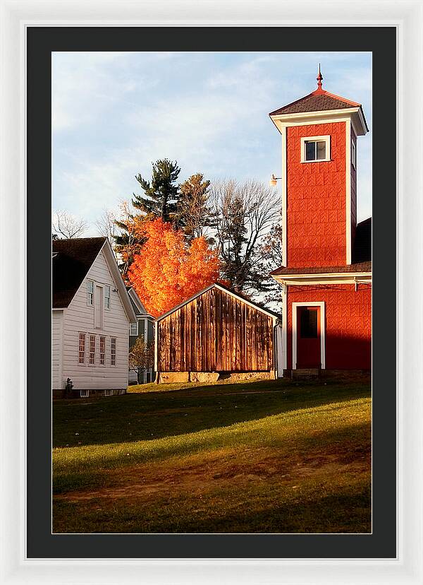 Fire House Autumn - Framed Print