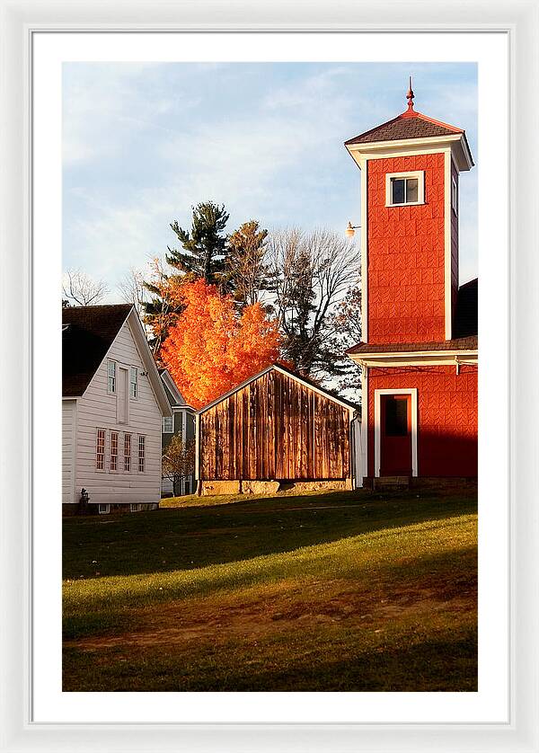 Fire House Autumn - Framed Print