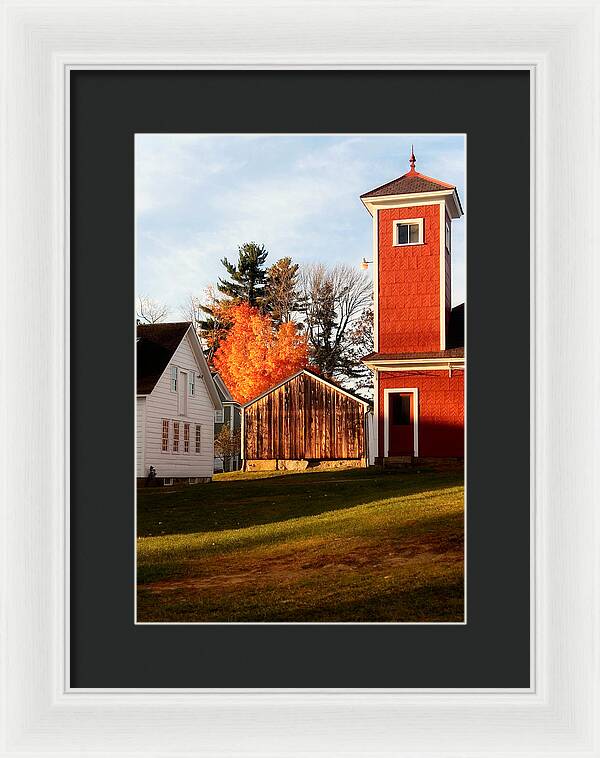 Fire House Autumn - Framed Print