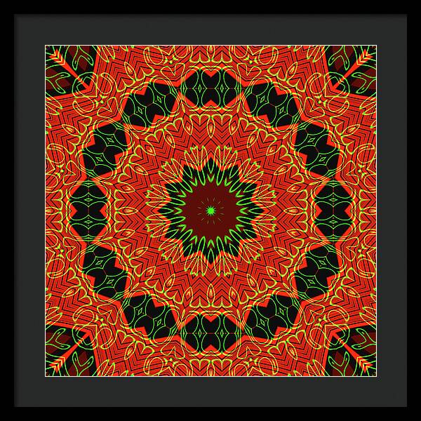 Mosiac Decorative Tile  - Framed Print