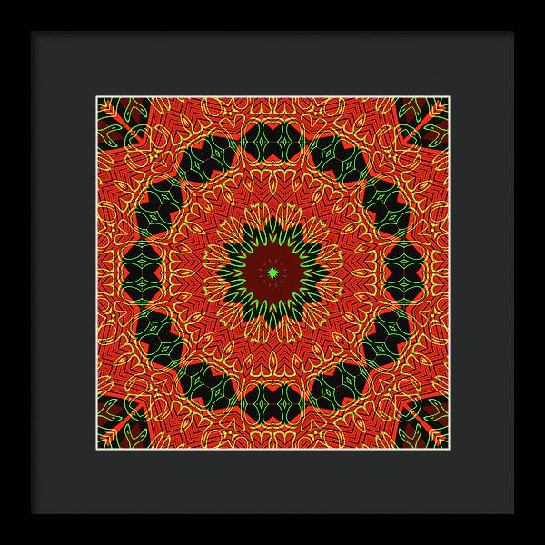 Mosiac Decorative Tile  - Framed Print