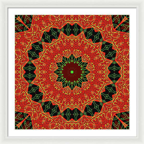 Mosiac Decorative Tile  - Framed Print