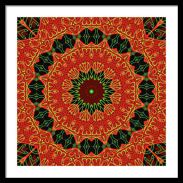 Mosiac Decorative Tile  - Framed Print