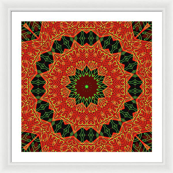 Mosiac Decorative Tile  - Framed Print