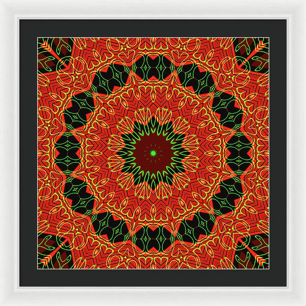 Mosiac Decorative Tile  - Framed Print