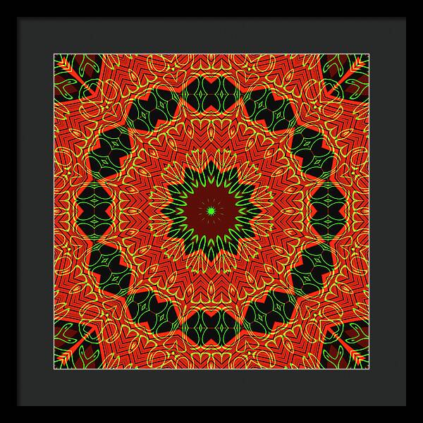 Mosiac Decorative Tile  - Framed Print