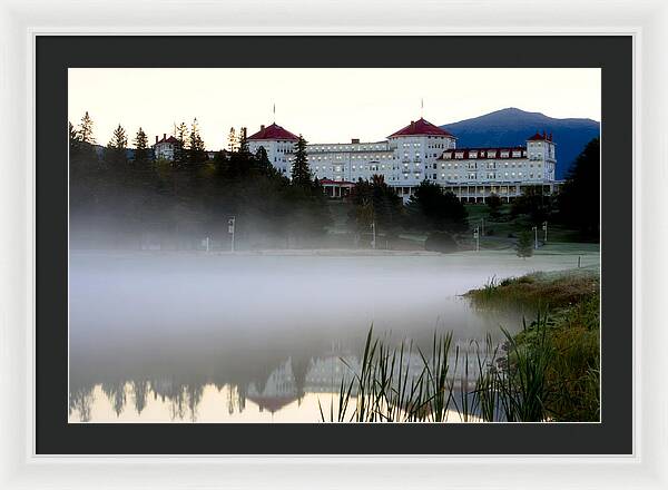 Mount Washington Hotel Mist at Sunrise - Framed Print