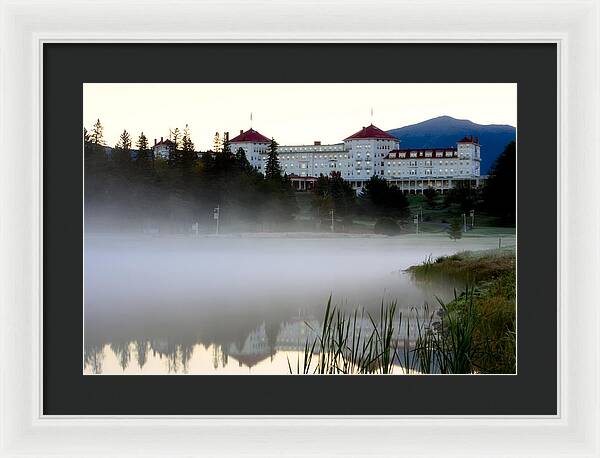 Mount Washington Hotel Mist at Sunrise - Framed Print