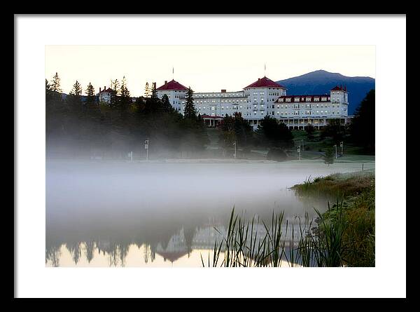 Mount Washington Hotel Mist at Sunrise - Framed Print