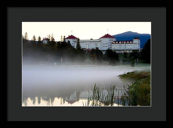 Mount Washington Hotel Mist at Sunrise - Framed Print