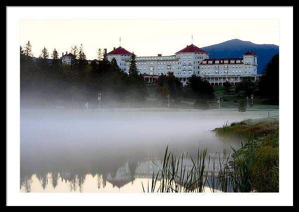 Mount Washington Hotel Mist at Sunrise - Framed Print