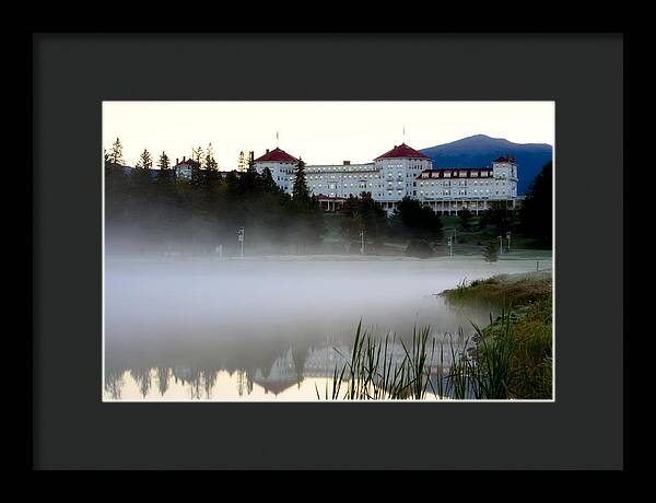 Mount Washington Hotel Mist at Sunrise - Framed Print