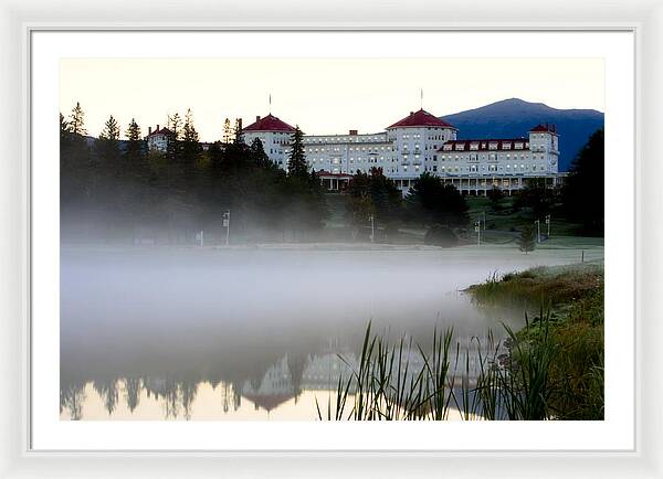 Mount Washington Hotel Mist at Sunrise - Framed Print