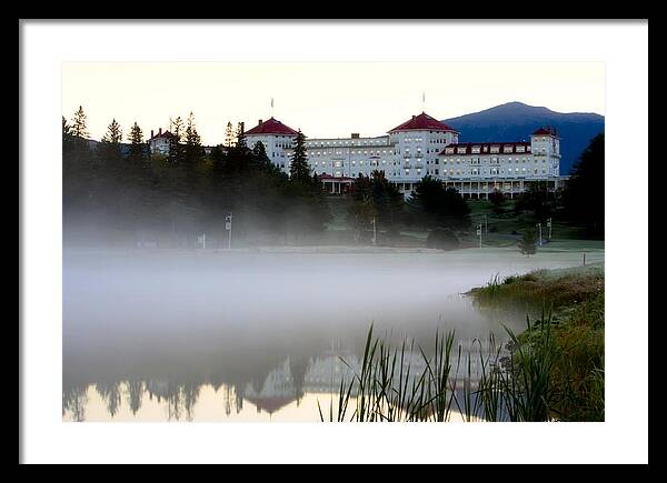 Mount Washington Hotel Mist at Sunrise - Framed Print