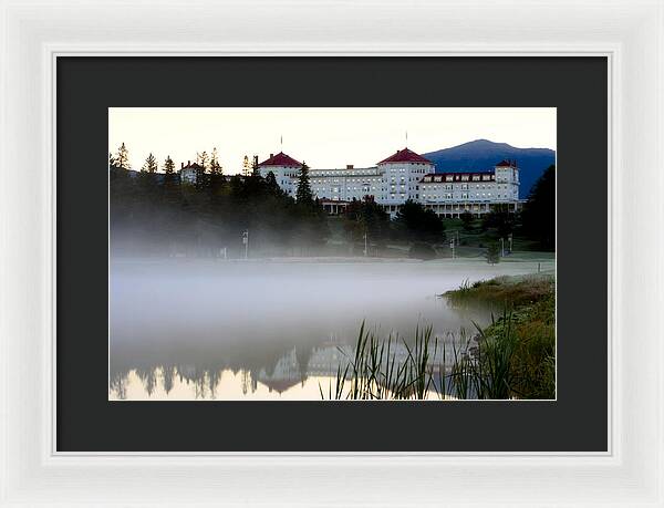 Mount Washington Hotel Mist at Sunrise - Framed Print