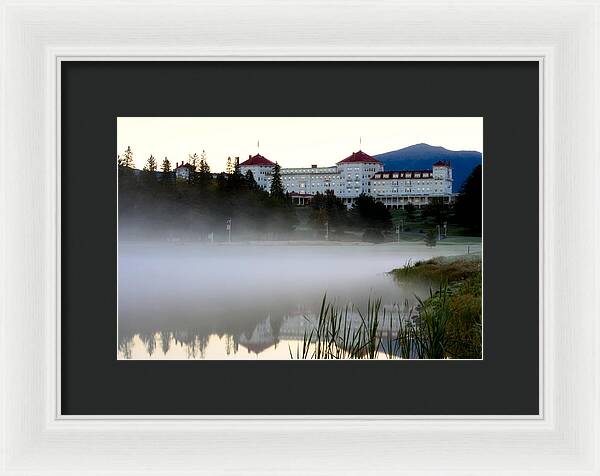 Mount Washington Hotel Mist at Sunrise - Framed Print