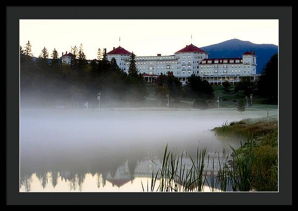 Mount Washington Hotel Mist at Sunrise - Framed Print