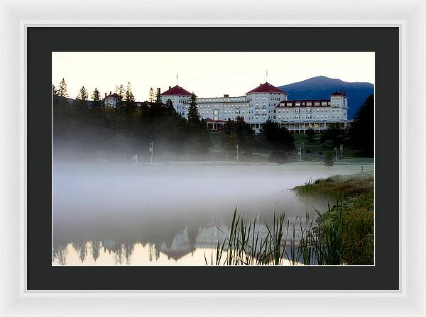 Mount Washington Hotel Mist at Sunrise - Framed Print