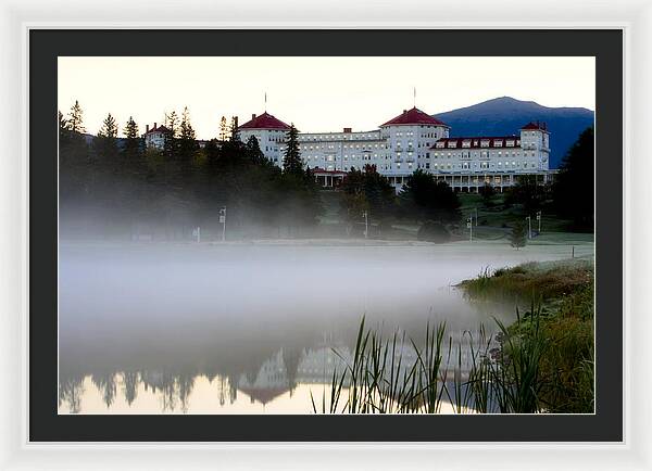 Mount Washington Hotel Mist at Sunrise - Framed Print