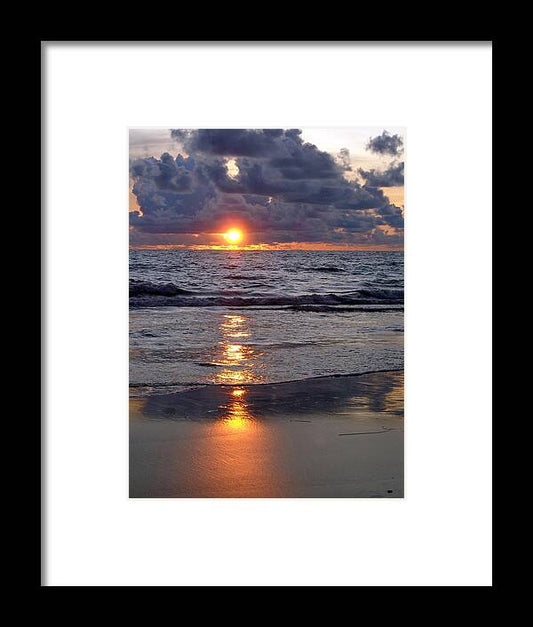 Beach Sunset Images - Framed Print