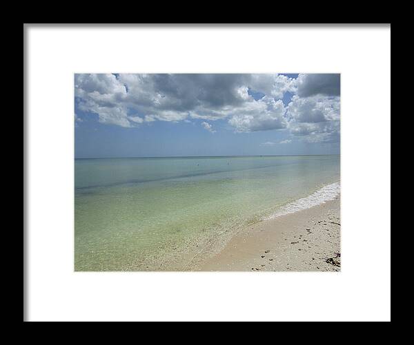 Ocean and Beach Telchac Puerto, Yucatan, Mexico - Framed Print