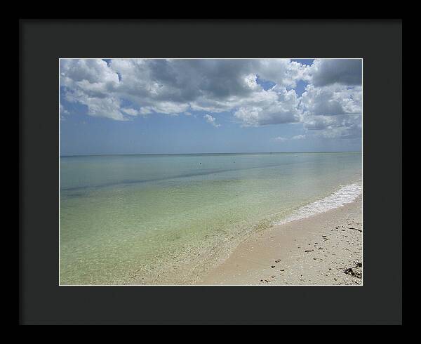 Ocean and Beach Telchac Puerto, Yucatan, Mexico - Framed Print