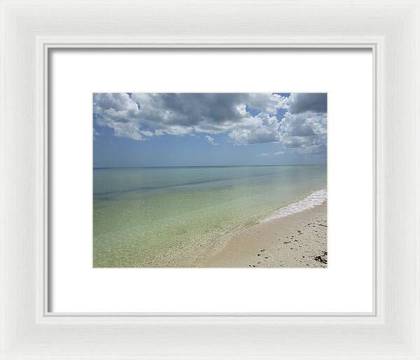 Ocean and Beach Telchac Puerto, Yucatan, Mexico - Framed Print