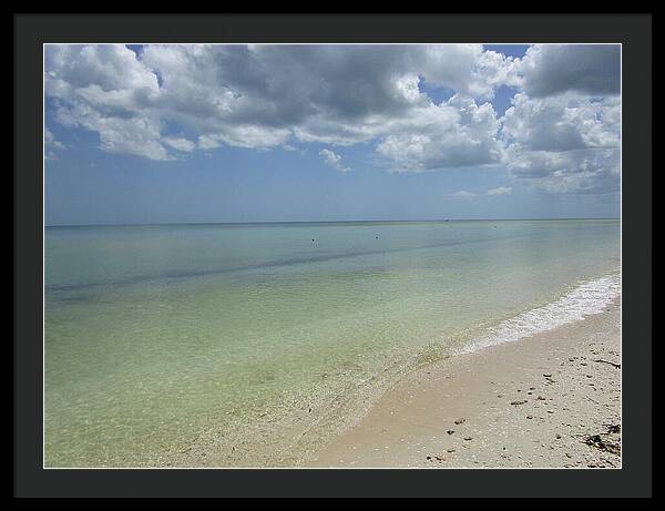 Ocean and Beach Telchac Puerto, Yucatan, Mexico - Framed Print