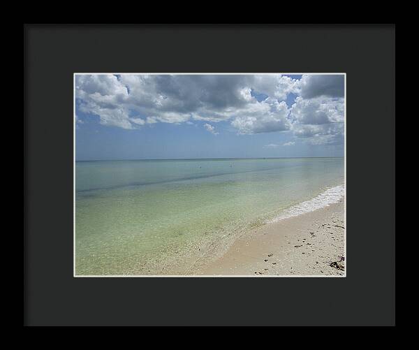 Ocean and Beach Telchac Puerto, Yucatan, Mexico - Framed Print