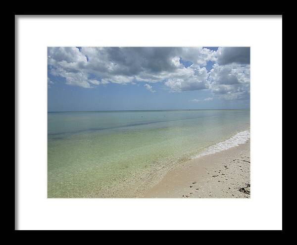 Ocean and Beach Telchac Puerto, Yucatan, Mexico - Framed Print