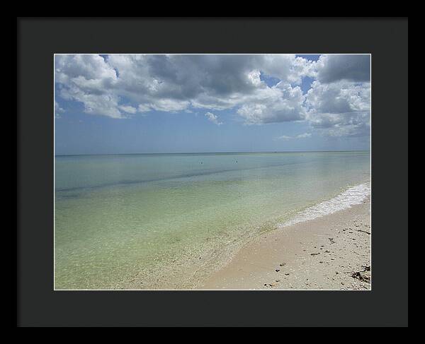 Ocean and Beach Telchac Puerto, Yucatan, Mexico - Framed Print