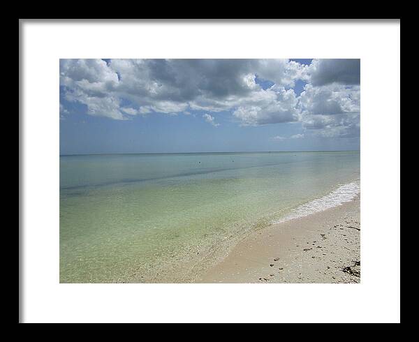 Ocean and Beach Telchac Puerto, Yucatan, Mexico - Framed Print