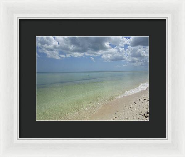 Ocean and Beach Telchac Puerto, Yucatan, Mexico - Framed Print