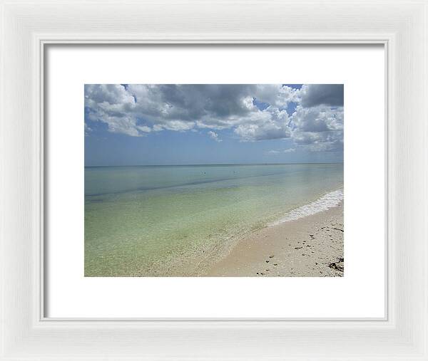 Ocean and Beach Telchac Puerto, Yucatan, Mexico - Framed Print