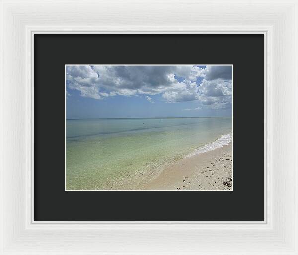 Ocean and Beach Telchac Puerto, Yucatan, Mexico - Framed Print